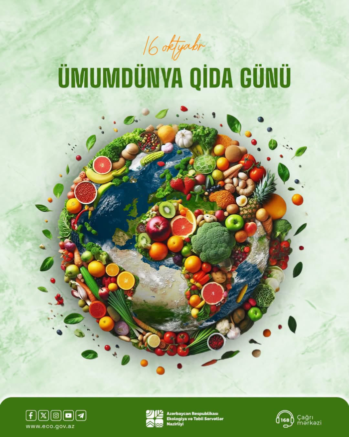 16 oktyabr – Ümumdünya Qida Günüdür